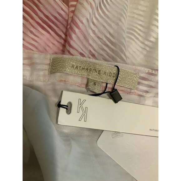Katharine Kidd Pink & White Midi Paneled Skirt, Size 6 (US). NWT! $106.25 - Picture 8 of 9